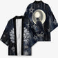 Khonsu Kimono Ancient Egyptian Dark Feather Pattern, Moonlit Raven Symbol, and Eye Lotus - African Pride