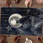Khonsu Puzzle Ancient Egyptian Dark Feather Pattern, Moonlit Raven Symbol, and Eye Lotus - African Pride