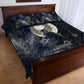 Khonsu Quilt Bed Set Ancient Egyptian Dark Feather Pattern, Moonlit Raven Symbol, and Eye Lotus - African Pride