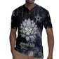 Khonsu Rugby Jersey Ancient Egyptian Dark Feather Pattern, Moonlit Raven Symbol, and Eye Lotus - African Pride