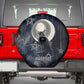 Khonsu Spare Tire Cover Ancient Egyptian Dark Feather Pattern, Moonlit Raven Symbol, and Eye Lotus - African Pride
