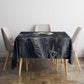 Khonsu Tablecloth Ancient Egyptian Dark Feather Pattern, Moonlit Raven Symbol, and Eye Lotus - African Pride