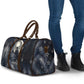 Khonsu Travel Bag Ancient Egyptian Dark Feather Pattern, Moonlit Raven Symbol, and Eye Lotus - African Pride