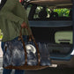 Khonsu Travel Bag Ancient Egyptian Dark Feather Pattern, Moonlit Raven Symbol, and Eye Lotus - African Pride
