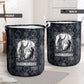Khonsu Ancient Egyptian Laundry Basket with Dark Celtic Knot Pattern, Baboon Guardian Symbol, and Moon Healer Motif - African Pride