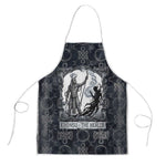 Khonsu Ancient Egyptian Apron with Dark Celtic Knot Pattern, Baboon Guardian Symbol, and Moon Healer Motif - African Pride
