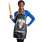 Khonsu Ancient Egyptian Apron with Dark Celtic Knot Pattern, Baboon Guardian Symbol, and Moon Healer Motif - African Pride