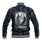 Khonsu Ancient Egyptian Baseball Jacket with Dark Celtic Knot Pattern, Baboon Guardian Symbol, and Moon Healer Motif - African Pride