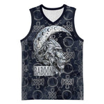 Khonsu Ancient Egyptian Basketball Jersey with Dark Celtic Knot Pattern, Baboon Guardian Symbol, and Moon Healer Motif - African Pride