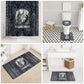 Khonsu Ancient Egyptian Bathroom Set with Dark Celtic Knot Pattern, Baboon Guardian Symbol, and Moon Healer Motif - African Pride