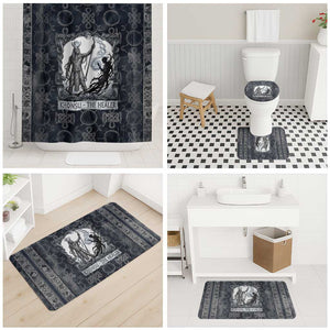 Khonsu Ancient Egyptian Bathroom Set with Dark Celtic Knot Pattern, Baboon Guardian Symbol, and Moon Healer Motif - African Pride