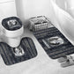 Khonsu Ancient Egyptian Bathroom Set with Dark Celtic Knot Pattern, Baboon Guardian Symbol, and Moon Healer Motif - African Pride