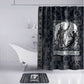 Khonsu Ancient Egyptian Bathroom Set with Dark Celtic Knot Pattern, Baboon Guardian Symbol, and Moon Healer Motif - African Pride