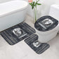 Khonsu Ancient Egyptian Bathroom Set with Dark Celtic Knot Pattern, Baboon Guardian Symbol, and Moon Healer Motif - African Pride