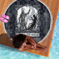 Khonsu Ancient Egyptian Beach Blanket with Dark Celtic Knot Pattern, Baboon Guardian Symbol, and Moon Healer Motif - African Pride