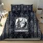 Khonsu Ancient Egyptian Bedding Set with Dark Celtic Knot Pattern, Baboon Guardian Symbol, and Moon Healer Motif - African Pride