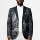 Khonsu Ancient Egyptian Blazer with Dark Celtic Knot Pattern, Baboon Guardian Symbol, and Moon Healer Motif - African Pride