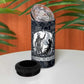 Khonsu Ancient Egyptian 4 in 1 Can Cooler Tumbler with Dark Celtic Knot Pattern, Baboon Guardian Symbol, and Moon Healer Motif - African Pride
