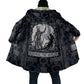 Khonsu Ancient Egyptian Cloak with Dark Celtic Knot Pattern, Baboon Guardian Symbol, and Moon Healer Motif - African Pride