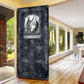 Khonsu Ancient Egyptian Door Cover with Dark Celtic Knot Pattern, Baboon Guardian Symbol, and Moon Healer Motif - African Pride