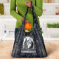 Khonsu Ancient Egyptian Grocery Bag with Dark Celtic Knot Pattern, Baboon Guardian Symbol, and Moon Healer Motif - African Pride