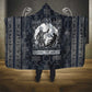 Khonsu Ancient Egyptian Hooded Blanket with Dark Celtic Knot Pattern, Baboon Guardian Symbol, and Moon Healer Motif - African Pride