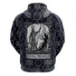 Khonsu Ancient Egyptian Hoodie with Dark Celtic Knot Pattern, Baboon Guardian Symbol, and Moon Healer Motif - African Pride