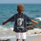 Khonsu Ancient Egyptian Kid Hawaiian Shirt with Dark Celtic Knot Pattern, Baboon Guardian Symbol, and Moon Healer Motif - African Pride