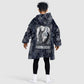 Khonsu Ancient Egyptian Kid Wearable Blanket Hoodie with Dark Celtic Knot Pattern, Baboon Guardian Symbol, and Moon Healer Motif - African Pride