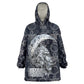 Khonsu Ancient Egyptian Kid Wearable Blanket Hoodie with Dark Celtic Knot Pattern, Baboon Guardian Symbol, and Moon Healer Motif - African Pride