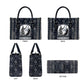 Khonsu Ancient Egyptian Leather Bag with Dark Celtic Knot Pattern, Baboon Guardian Symbol, and Moon Healer Motif - African Pride