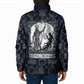 Khonsu Ancient Egyptian Padded Jacket with Dark Celtic Knot Pattern, Baboon Guardian Symbol, and Moon Healer Motif - African Pride