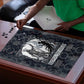 Khonsu Ancient Egyptian Puzzle with Dark Celtic Knot Pattern, Baboon Guardian Symbol, and Moon Healer Motif - African Pride