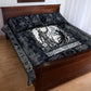 Khonsu Ancient Egyptian Quilt Bed Set with Dark Celtic Knot Pattern, Baboon Guardian Symbol, and Moon Healer Motif - African Pride