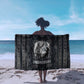 Khonsu Ancient Egyptian Sarong with Dark Celtic Knot Pattern, Baboon Guardian Symbol, and Moon Healer Motif - African Pride