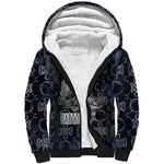 Khonsu Ancient Egyptian Sherpa Hoodie with Dark Celtic Knot Pattern, Baboon Guardian Symbol, and Moon Healer Motif - African Pride