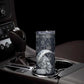 Khonsu Ancient Egyptian Skinny Tumbler with Dark Celtic Knot Pattern, Baboon Guardian Symbol, and Moon Healer Motif - African Pride