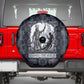 Khonsu Ancient Egyptian Spare Tire Cover with Dark Celtic Knot Pattern, Baboon Guardian Symbol, and Moon Healer Motif - African Pride