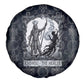 Khonsu Ancient Egyptian Spare Tire Cover with Dark Celtic Knot Pattern, Baboon Guardian Symbol, and Moon Healer Motif - African Pride