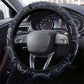 Khonsu Ancient Egyptian Steering Wheel Cover with Dark Celtic Knot Pattern, Baboon Guardian Symbol, and Moon Healer Motif - African Pride
