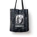 Khonsu Ancient Egyptian Tote Bag with Dark Celtic Knot Pattern, Baboon Guardian Symbol, and Moon Healer Motif - African Pride
