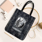 Khonsu Ancient Egyptian Tote Bag with Dark Celtic Knot Pattern, Baboon Guardian Symbol, and Moon Healer Motif - African Pride