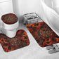 Maahes Bathroom Set Ancient Egyptian Fiery Red Flame - Roaring Lion Head - African Pride