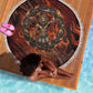 Maahes Beach Blanket Ancient Egyptian Fiery Red Flame - Roaring Lion Head - African Pride