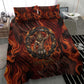 Maahes Bedding Set Ancient Egyptian Fiery Red Flame - Roaring Lion Head - African Pride