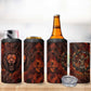 Maahes 4 in 1 Can Cooler Tumbler Ancient Egyptian Fiery Red Flame - Roaring Lion Head - African Pride