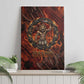 Maahes Canvas Wall Art Ancient Egyptian Fiery Red Flame - Roaring Lion Head - African Pride