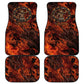 Maahes Car Mats Ancient Egyptian Fiery Red Flame - Roaring Lion Head - African Pride