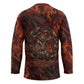Maahes Hockey Jersey Ancient Egyptian Fiery Red Flame - Roaring Lion Head - African Pride