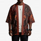 Maahes Kimono Ancient Egyptian Fiery Red Flame - Roaring Lion Head - African Pride